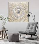 Acrylbild handgemalt Ruddle Maelstrom Beige - Massivholz - Textil - Holz teilmassiv - 80 x 80 x 4 cm