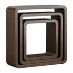 Hängeregal Cube 3er Set Braun - Holzwerkstoff - 30 x 30 x 10 cm