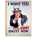 Leinwandbild I Want You for U.S. Army Multicolor