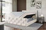 Boxspringbett ZAFIRA Ecru - Breite: 120 cm - H3