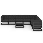 Garten-Lounge-Set (9-teilig) 3009840-2 Anthrazit - Schwarz