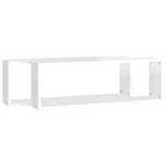 Étagère murale (lot de 2) 3016486-1 Blanc brillant - 80 x 27 x 15 cm - Nombre de pièces dans le lot : 2