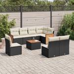 Gartensitzgruppe K7022(9-tlg) Schwarz - Massivholz - 69 x 62 x 55 cm