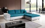 Ecksofa ARZO MINI Türkis - Weiß - Breite: 275 cm