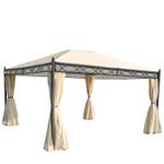 Seitenwand Pergola Cadiz 4x3m (4er-Set) Weiß - Textil - 330 x 210 x 1 cm