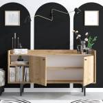 Sideboard Canopus Beige - Holzwerkstoff - 40 x 80 x 150 cm