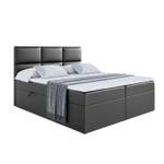 Boxspringbett OHIO Hochglanz Schwarz - Breite: 160 cm - H4