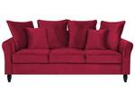 3-Sitzer Sofa BORNHOLM Schwarz - Rot