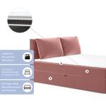 Boxspringbett Doppelbett Pinet Pink - Breite: 180 cm