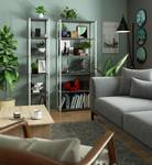 Etagère style loft 80 Gris - Blanc