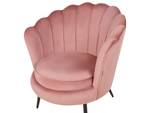 Fauteuil coin lecture LOVIKKA Noir - Rose foncé