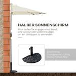 Sonnenschirm 84D-231V00BG Beige - Metall - 135 x 240 x 270 cm