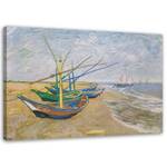 Bild Fischerboote am Strand - V van Gogh 90 x 60 cm