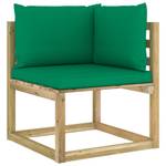 Ecksofa Grün - Massivholz - Holzart/Dekor - 64 x 70 x 64 cm