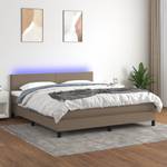 Boxspringbett 3017265-4 Taupe - Breite: 180 cm