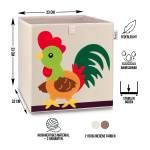 Lifeney Aufbewahrungsbox mit Hahn Motiv Kunststoff - 34 x 2 x 34 cm