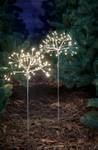 Gartenstecker mit LED Löwenzahn Silber - Weiß - Metall - 30 x 50 x 30 cm