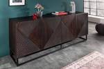 CREATIVO schwarz Sideboard 177cm braun
