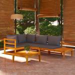 Garten-Lounge-Set (4-teilig) 3014466-4 Braun - Dunkelgrau - Grau