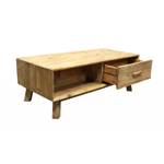 Table basse bois 2 tiroirs H43cm CHALET Marron - En partie en bois massif - 120 x 43 x 60 cm