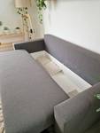 Canapé-lit CLOUD, gris, bahut. Gris - Matière plastique - Textile - 92 x 92 x 225 cm