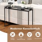 Konsolentisch Holz Schwarz - Holzwerkstoff - 30 x 90 x 120 cm