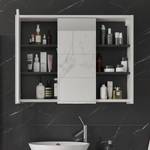 Armoire de toilette Viola blanc/gris Blanc - Bois manufacturé - 100 x 75 x 18 cm