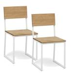 Lot de 2 chaises Oxford 40x40x86cm BL-EV Blanc - Bois massif - Bois/Imitation - 40 x 86 x 40 cm