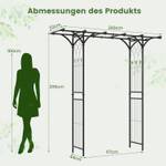 Gartenbogen SF6436DE Schwarz - Metall - 52 x 206 x 200 cm