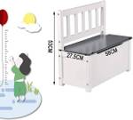 Kindersitzbank Luna Grau - Weiß - Holzwerkstoff - 58 x 53 x 28 cm