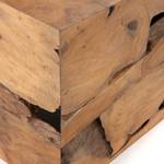 Bout de canapé cube en racine de teck Marron - Bois massif - 45 x 45 x 45 cm