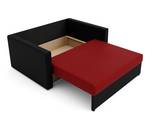 Sofa HEVI Schwarz - Rot - Breite: 132 cm