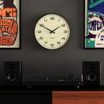 Wanduhr Radio City Wall Schwarz - Metall - 33 x 33 x 7 cm