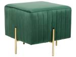 Tabouret DAYTON Vert foncé - Doré - Vert - 48 x 41 cm