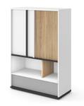 Highboard IMOLA Weiß - Holzwerkstoff - 90 x 130 x 40 cm