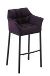 Tabouret de bar Damaso Mauve - Noir