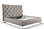 Bett ANNY Polsterbett Leder Grau - 236 x 146 cm