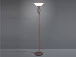 Stehlampe Deckenfluter Landhausstil Braun - Weiß - Glas - Metall - 34 x 180 x 34 cm