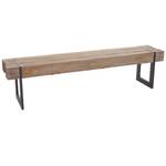 Banc A15 bois massif Marron - Bois manufacturé - Métal - Bois/Imitation - En partie en bois massif - 195 x 45 x 34 cm