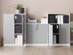 Armoire de bureau ZEHNA Gris - Gris lumineux - Blanc