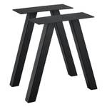 Set de 2 Pieds de Table Heustreu Noir - 40 x 40 cm