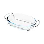 Ovale Backform aus Glas, 37x23cm Glas - 23 x 10 x 37 cm