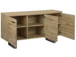 Sideboard TIMBER Grau - Eiche Hell - Breite: 140 cm