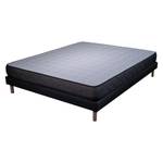 Matelas+sommier Memory 90x190 Noir - Textile - 90 x 32 x 190 cm