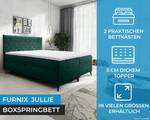 Boxspringbett JULLIE Grün - Breite: 206 cm