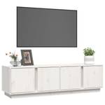 TV-Schrank D875 Weiß - Massivholz - 40 x 40 x 140 cm