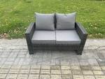 Gartenlounge Set Esstisch A(5er-Set) Grau - Polyrattan - 80 x 70 x 140 cm