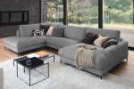 Sofa CARA Wohnlandschaft U-Form Cord Grau