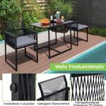 Gartenmöbel-Set Rattan (3er Set) Schwarz - Rattan