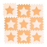 36 x Puzzlematte Sterne orange-beige Beige - Orange